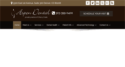 Desktop Screenshot of cherry-creekdentist.com